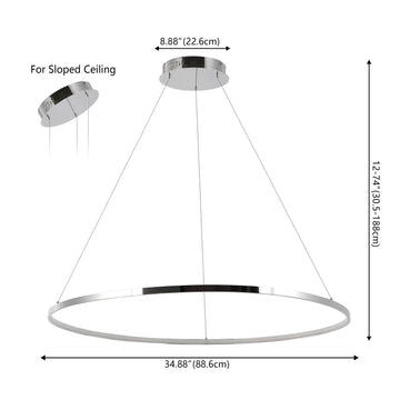 Brice  Modern Contemporary Iron Integrated LED Pendant